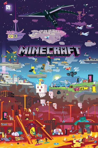 Close minecraft poster - up,